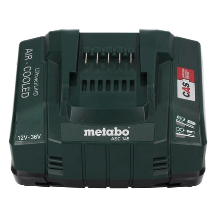 Metabo set básico 2x batería Li-Power 18 V 10,0 Ah CAS Li-Ion (685142590) + cargador ASC 145 + metaBOX