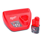 Kit de inicio de batería Milwaukee M12 NRG-301 12 V 3,0 Ah / 3000 mAh Li-Ion (4932451388) + cargador M12-C12C (4932352000)