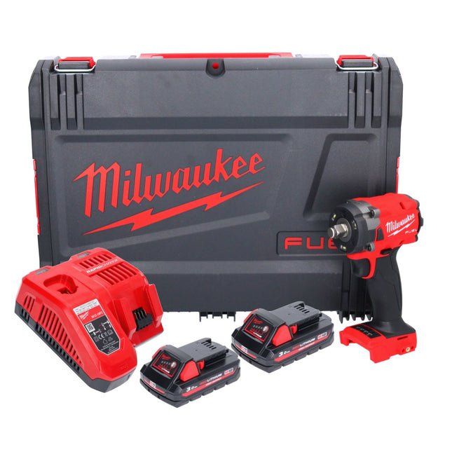 Milwaukee M18 FIW2F12-302X Avvitatore a impulsi a batteria 18 V 339 Nm 1/2" brushless + 2x batteria ricaricabile 3,0 Ah + caricabatterie + scatola HD