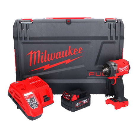 Milwaukee M18 FIW2F12-601X Akku Schlagschrauber 18 V 339 Nm 1/2" Brushless + 1x Akku 6,0 Ah + Ladegerät + HD Box