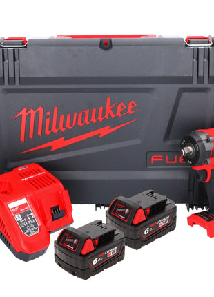 Milwaukee M18 FIW2F12-602X Akku Schlagschrauber 18 V 339 Nm 1/2" Brushless + 2x Akku 6,0 Ah + Ladegerät + HD Box