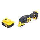 Multiutensile a batteria DeWalt DCS 356 N-XJ 18 V Brushless + 1x batteria 5,0 Ah + kit accessori - senza caricabatterie