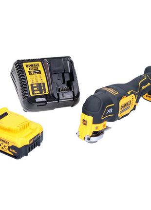 DeWalt DCS 356 P1-XJ Akku Multitool Oszillierer 18 V Brushless + 1x Akku 5,0 Ah + Ladegerät + Zubehörset