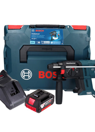 Bosch GBH 18V-21 Professional Akku Bohrhammer 18 V 2,0 J Brushless + 1x Akku 5,0 Ah + Ladegerät + L-BOXX