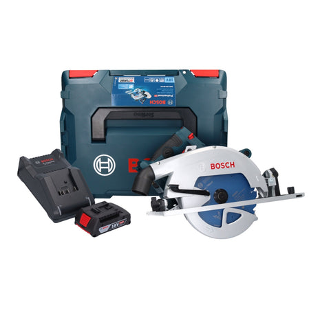 Sierra circular inalámbrica Bosch GKS 18V-68 GC Professional 18 V 190 mm Biturbo Brushless + 1x batería 2,0 Ah + cargador + L-BOXX