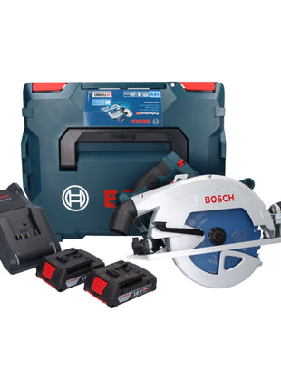 Sierra circular inalámbrica Bosch GKS 18V-68 GC Professional 18 V 190 mm Biturbo Brushless + 2x baterías 2,0 Ah + cargador + L-BOXX