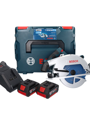 Sierra circular inalámbrica Bosch GKS 18V-68 GC Professional 18 V 190 mm Biturbo Brushless + 2x baterías 5,0 Ah + cargador + L-BOXX