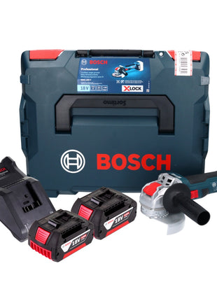 Bosch GWX 18V-7 Professional Akku Winkelschleifer 18 V 125 mm Brushless X-LOCK ( 06019H9105 ) + 2x Akku 4,0 Ah  + Ladegerät + L-Boxx - Toolbrothers