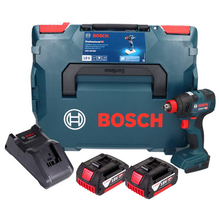 Bosch GDX 18V-200 Avvitatore a impulsi professionale a batteria 18 V 200 Nm senza spazzole + 2x batteria ricaricabile 4,0 Ah + caricatore + L-BOXX