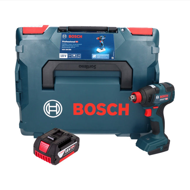 Bosch GDX 18V-200 Professional cordless impact wrench 18 V 200 Nm brushless + 1x rechargeable battery 5.0 Ah + L-BOXX - without charger
