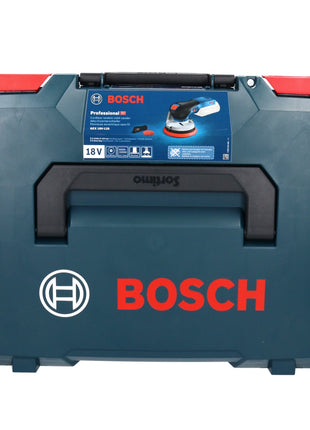 Bosch GEX 18V-125 Lijadora excéntrica inalámbrica profesional 18 V 125 mm sin escobillas + 1x juego de lijado Toolbrothers TURTLE + L-BOXX - sin batería, sin cargador