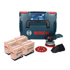 Bosch GEX 18V-125 Professional Akku Exzenterschleifer 18 V 125 mm Brushless + 4x Toolbrothers TURTLE Schleifset + L-BOXX - ohne Akku, ohne Ladegerät