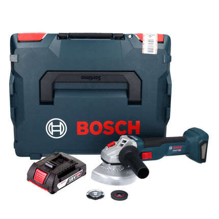Bosch GWS 18V-10 Professional Cordless Angle Grinder 125mm Brushless 18V + 1x Battery 2.0 Ah + Case - without charger