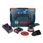 Lijadora excéntrica a batería Bosch GEX 18V-125 Professional 18 V 125 mm sin escobillas + 1x batería 2,0 Ah + cargador + L-BOXX