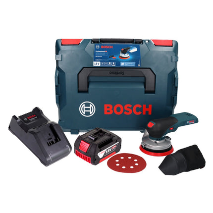 Bosch GEX 18V-125 Professional cordless random orbital sander 18 V 125 mm brushless + 1x rechargeable battery 4.0 Ah + charger + L-BOXX