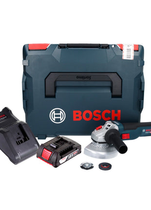 Bosch GWS 18V-10 Professional Meuleuse angulaire sans fil 125mm Brushless 18V + 1x Batterie 2,0 Ah + Chargeur + Coffret