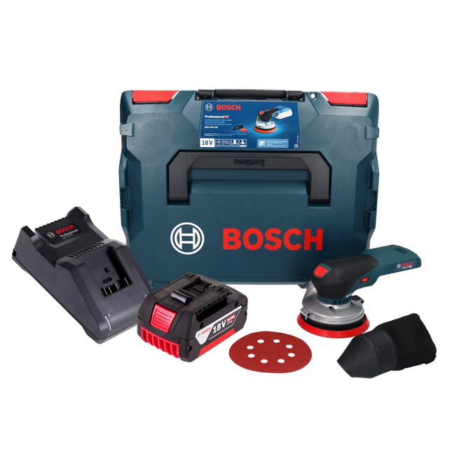 Bosch GEX 18V-125 Professional Ponceuse excentrique sans fil 18 V 125 mm Brushless + 1x batterie 5,0 Ah + chargeur + L-BOXX