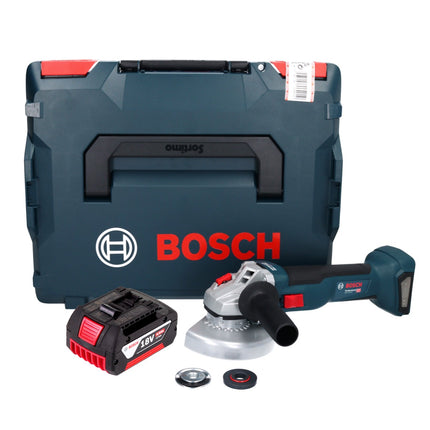 Bosch GWS 18V-10 Amoladora angular profesional sin cable 18 V 125 mm sin escobillas + 1x acumulador 4,0 Ah + L-Boxx - sin cargador