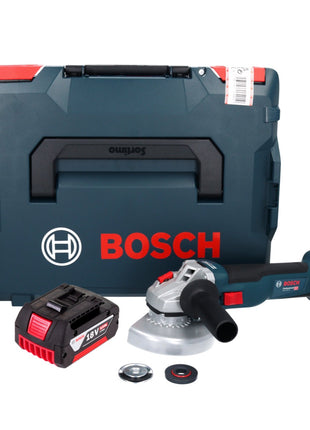 Bosch GWS 18V-10 Professional amoladora angular a batería 18 V 125 mm sin escobillas + 1x batería 5,0 Ah + L-Boxx - sin cargador