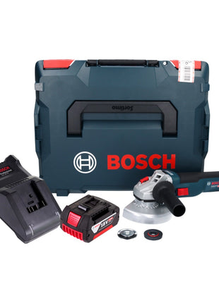 Bosch GWS 18V-10 Professional Akku Winkelschleifer 18 V 125 mm Brushless + 1x Akku 5,0 Ah + Ladegerät + L-Boxx