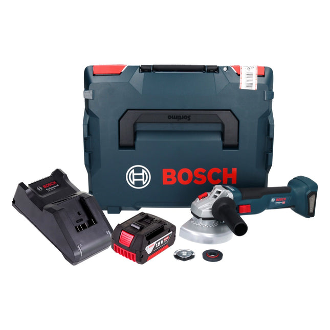 Bosch GWS 18V-10 Professional cordless angle grinder 18 V 125 mm brushless + 1x rechargeable battery 5.0 Ah + charger + L-Boxx