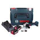 Bosch GWS 18V-10 Professional Akku Winkelschleifer 18 V 125 mm Brushless + 2x Akku 5,0 Ah + Ladegerät + L-Boxx