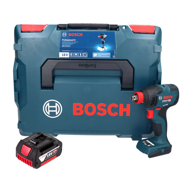 Atornillador de impacto a batería Bosch GDX 18V-210 C Professional 18 V 210 Nm sin escobillas + 1 batería de 4,0 Ah + módulo de conectividad + L-Boxx - sin cargador