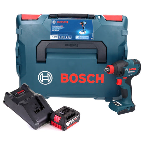 Bosch GDX 18V-210 C Atornillador de impacto inalámbrico profesional 18 V 210 Nm sin escobillas + 1x batería 4,0 Ah + cargador + módulo de conectividad + L-Boxx