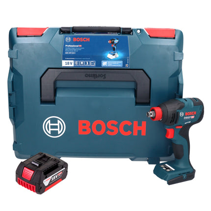 Atornillador de impacto a batería Bosch GDX 18V-210 C Professional 18 V 210 Nm sin escobillas + 1 batería de 5,0 Ah + módulo de conectividad + L-Boxx - sin cargador