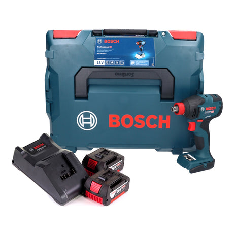 Bosch GDX 18V-210 C Atornillador de impacto inalámbrico profesional 18 V 210 Nm sin escobillas + 2x batería 5,0 Ah + cargador + módulo de conectividad + L-Boxx