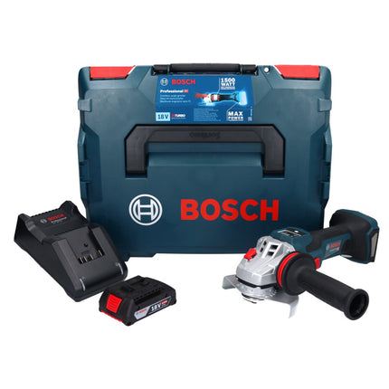 Bosch GWS 18V-15 SC Professional Meuleuse angulaire sans fil 125mm Brushless 18V + 1x Batterie 2,0 Ah + Chargeur + Coffret L-BOXX