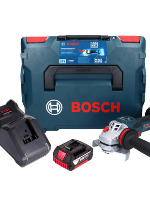 Bosch GWS 18V-15 SC Professional amoladora angular a batería 18 V 125 mm sin escobillas + 1x batería 4,0 Ah + cargador + L-BOXX