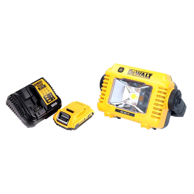 DeWalt DCL 077 D1 Foco de trabajo LED sin cable 12 V 18 V 2000 lm IP54 + 1x batería recargable 2,0 Ah + cargador