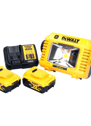 Foco de trabajo LED a batería DeWalt DCL 077 P2 12 V 18 V 2000 lm IP54 + 2x baterías 5,0 Ah + cargador