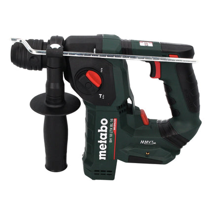 Metabo BH 18 LTX BL 16 trapano a percussione a batteria 18 V 1,3 J SDS plus Brushless + set di punte e scalpelli da 5 pezzi + metaBOX - senza batteria, senza caricabatterie