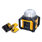 DeWalt DCL 074 D2 Cordless construction site spotlight Spotlight 18 V 5000 lm 4000 Kelvin + 2x rechargeable battery 2.0 Ah + charger
