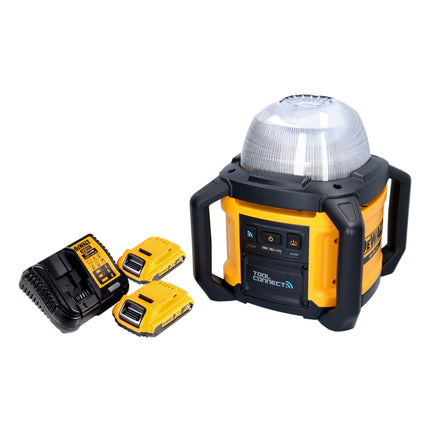 DeWalt DCL 074 D2 Foco de obra sin cable Proyector 18 V 5000 lm 4000 Kelvin + 2x batería recargable 2,0 Ah + cargador