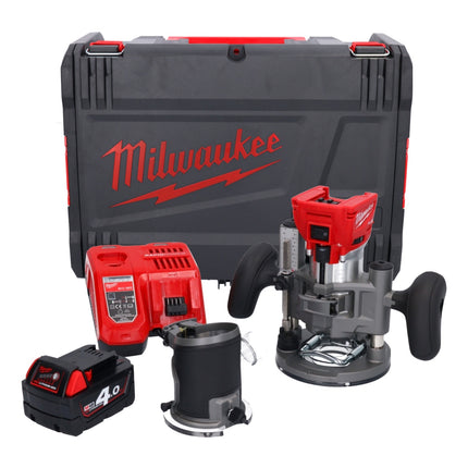 Milwaukee M18 FTR-401X router sin cable 18 V sin escobillas + 1x batería 4.0 Ah + cargador + módulos router + caja HD