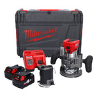 Fresatrice a batteria Milwaukee M18 FTR-402X 18 V Brushless + 2 batterie 4,0 Ah + caricabatteria + moduli di fresatura + HD Box