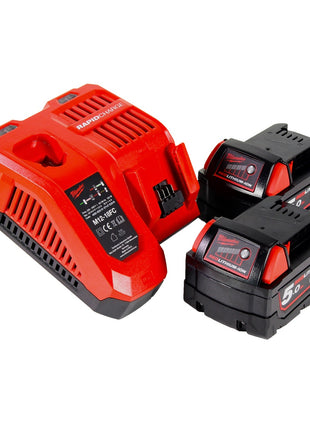 Fresadora a batería Milwaukee M18 FTR-502X 18 V brushless + 2x baterías 5.0 Ah + cargador + módulos de fresado + caja HD