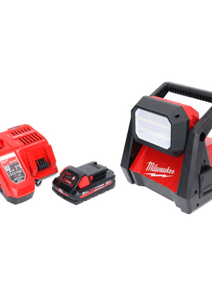 Milwaukee M18 HOAL-301FC Lampe de chantier LED sans fil 4000lm 18V + 1x Batterie 3,0Ah + Chargeur