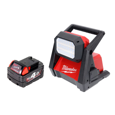 Milwaukee M18 HOAL-401 Akku LED Lampe Baustrahler 18 V 4000 lm + 1x Akku 4,0 Ah - ohne Ladegerät