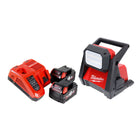 Milwaukee M18 HOAL-402FC foco de construcción con batería LED 18 V 4000 lm + 2x baterías 4,0 Ah + cargador