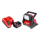 Milwaukee M18 HOAL-501FC Lampe de chantier LED sans fil 4000lm 18V + 1x Batterie 5,0Ah + Chargeur