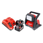 Milwaukee M18 HOAL-502FC Lampe de chantier LED sans fil 4000lm 18V + 2x Batteries 5,0Ah + Chargeur