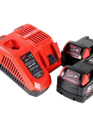 Milwaukee M18 HOAL-502FC Lampe de chantier LED sans fil 4000lm 18V + 2x Batteries 5,0Ah + Chargeur