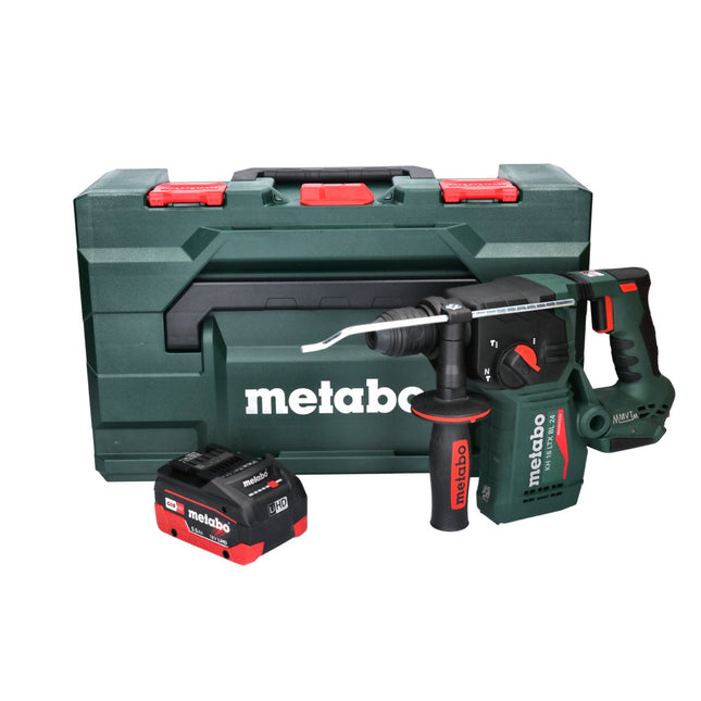 Martillo perforador a batería Metabo KH 18 LTX BL 24 18 V 2,2 J SDS Plus sin escobillas + 1x batería recargable 5,5 Ah + metaBOX - sin cargador