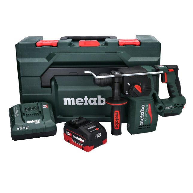 Martillo perforador a batería Metabo KH 18 LTX BL 24 18 V 2,2 J SDS Plus sin escobillas + 1x batería recargable 5,5 Ah + cargador + metaBOX