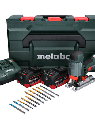 Metabo STA 18 LTX 100 Akku Stichsäge 18 V + 2x Akku 5,5 Ah + Ladegerät + 10 tlg. Stichsägeblatt Set + metaBOX - Toolbrothers