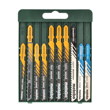 Sierra de calar a batería Metabo STA 18 LTX 140 18 V + juego de hojas de sierra de calar de 10 piezas + metaBOX - sin batería, sin cargador